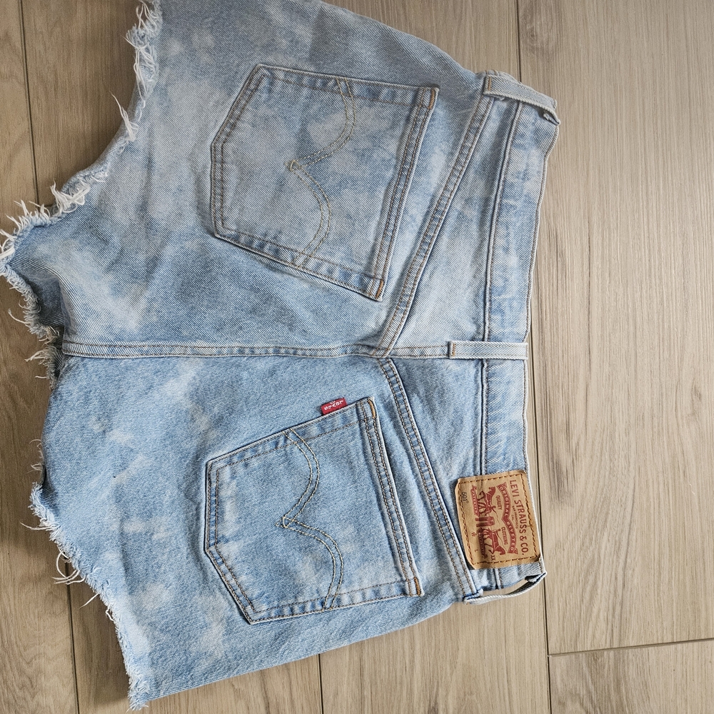 Levi's Faded Blue Denim Cutoff Shorts, Size 29